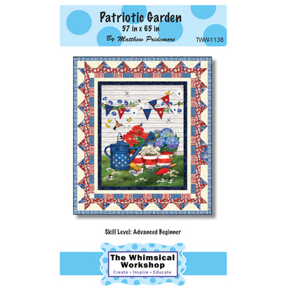 Cover image of pattern for Patriotic Garden quilt.