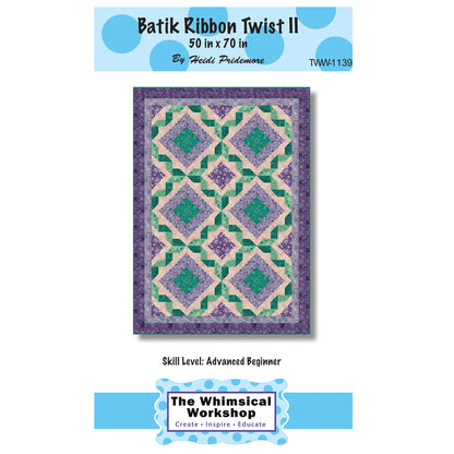 Cover image of pattern for Batik Ribbon Twist II quilt.