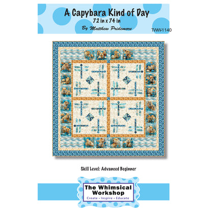 Cover image of pattern for A Capybara Kind of Day quilt.