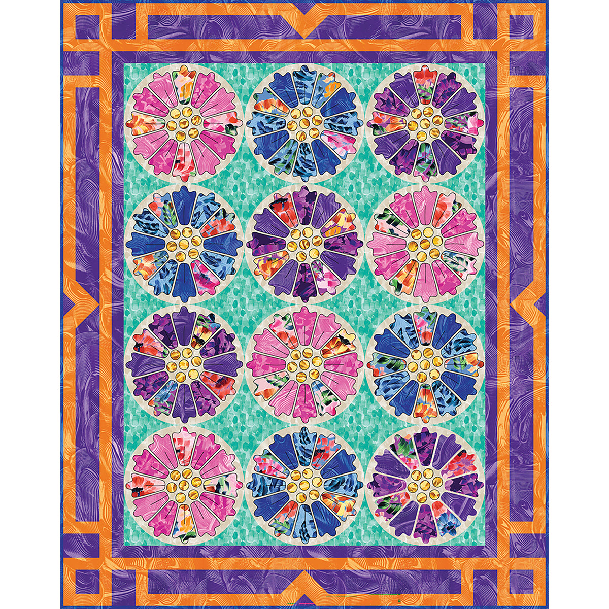 Gilded Petals Quilt Pattern TWW-1144w - Wholesale Product