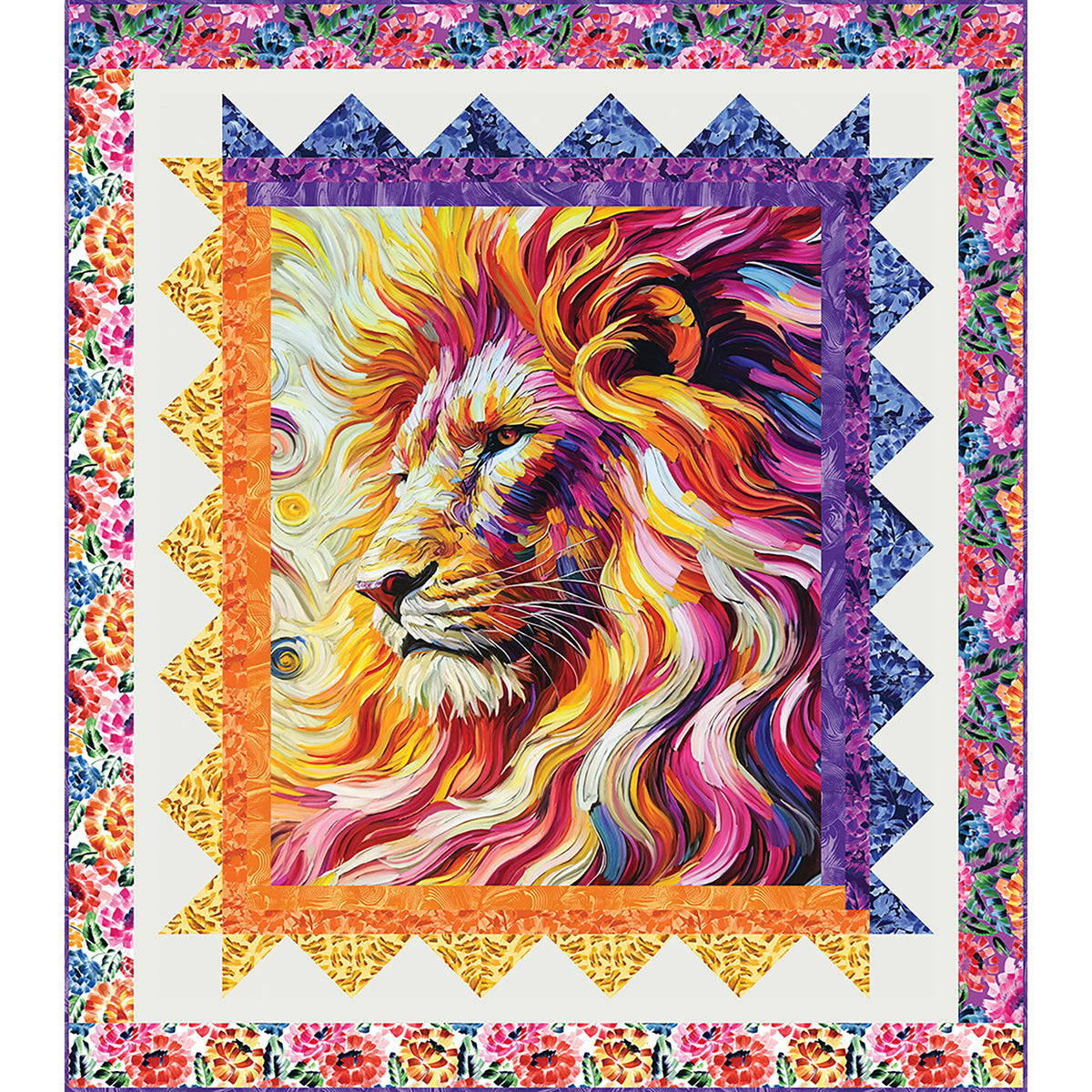 Spectrum Roar Quilt TWW-1145e - Downloadable Pattern