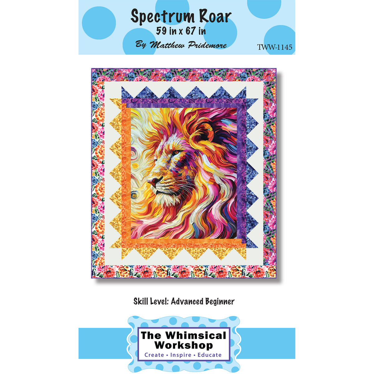 Spectrum Roar Quilt TWW-1145e - Downloadable Pattern