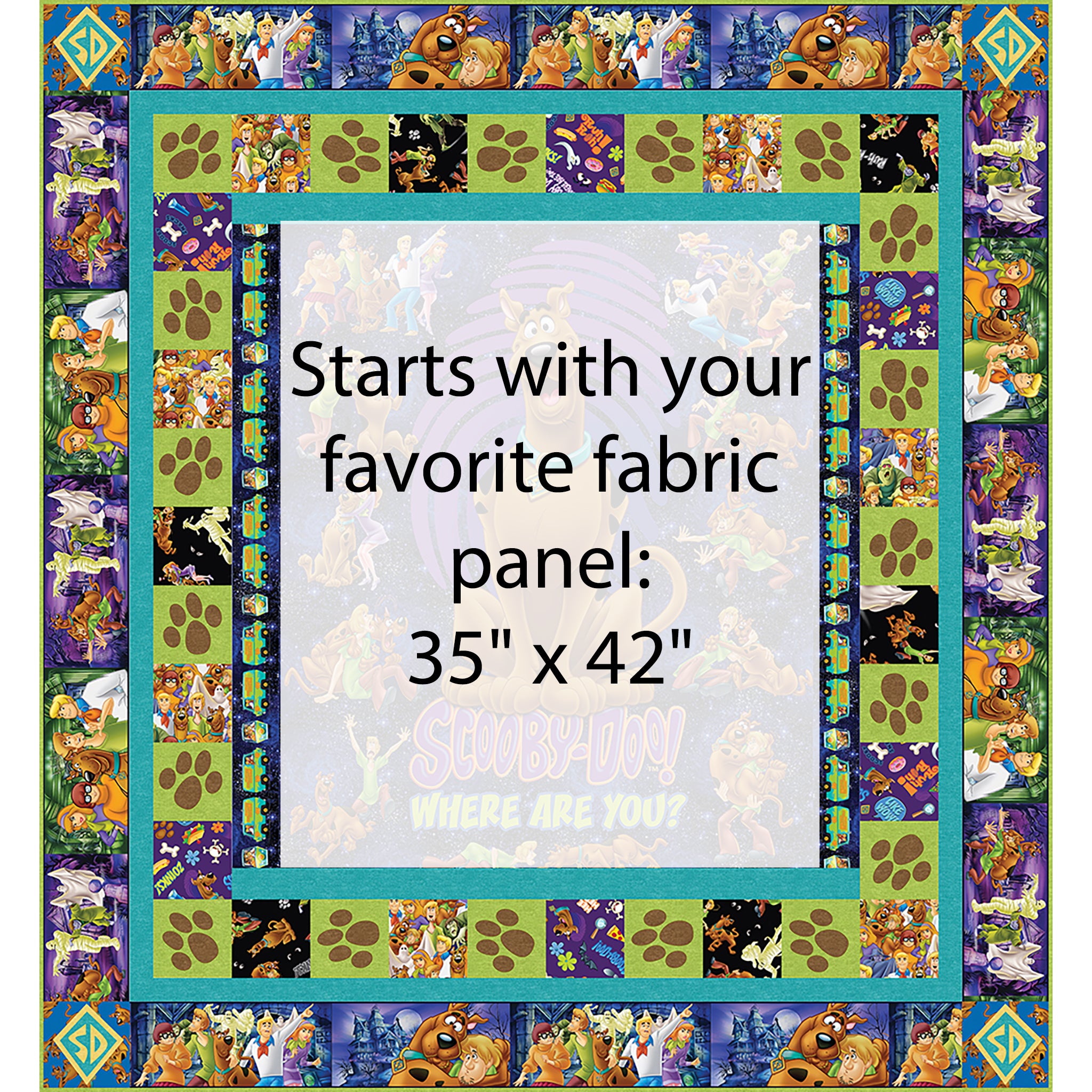 Scooby Doo, Where are you? Quilt TWW-1146e - Downloadable Pattern ...