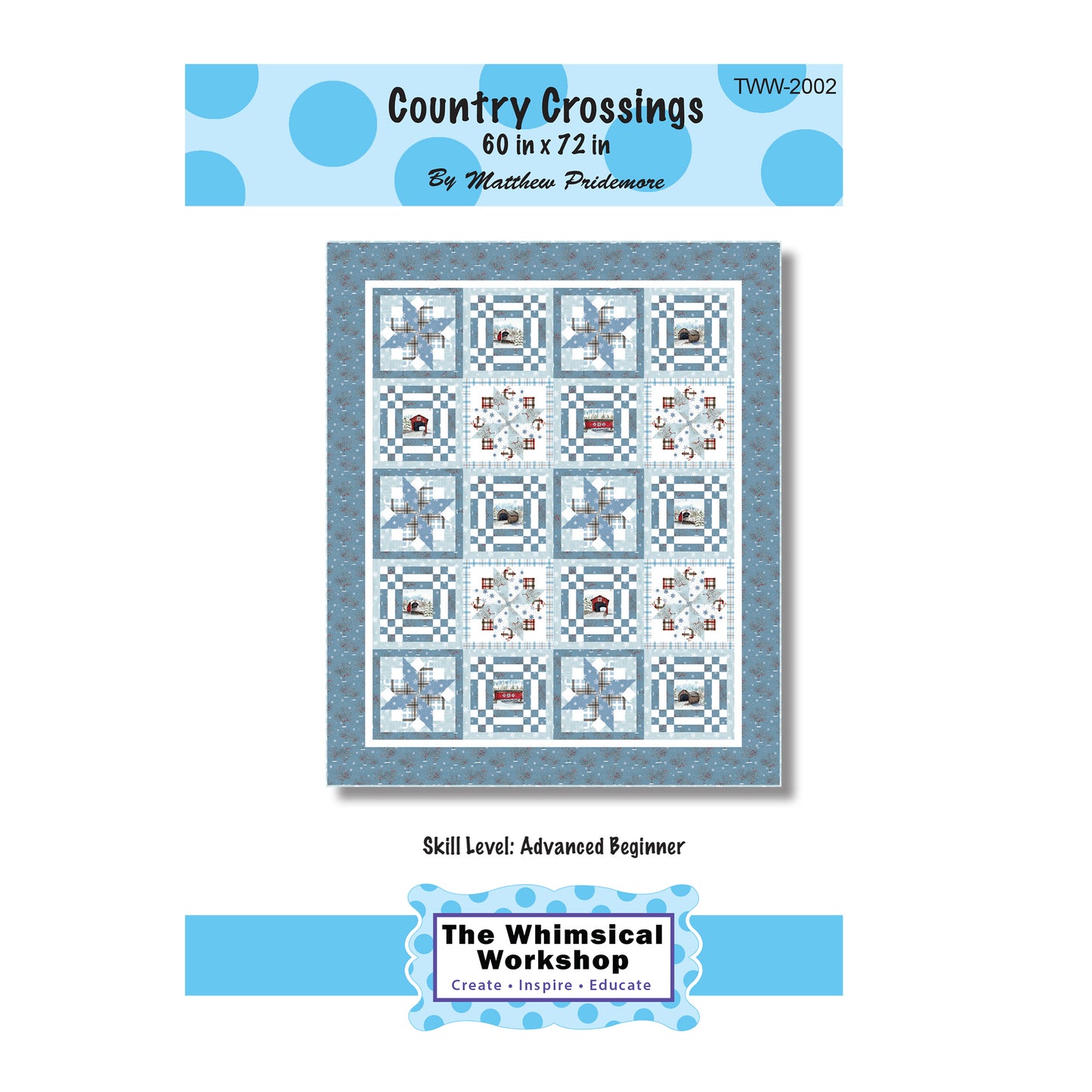 Cover image of pattern for Country Crossings quilt.
