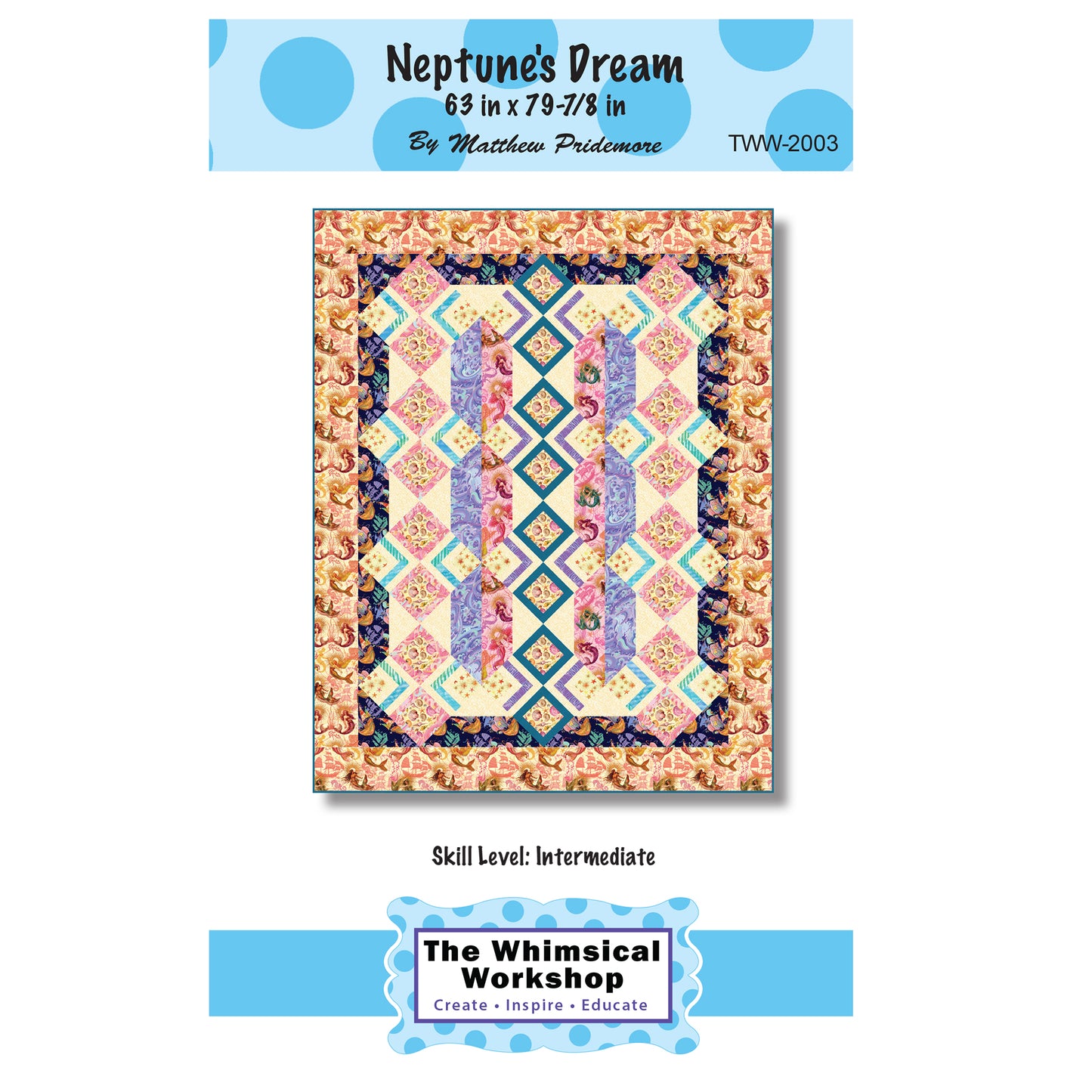 Cover image of pattern for Neptune's Dream quilt.