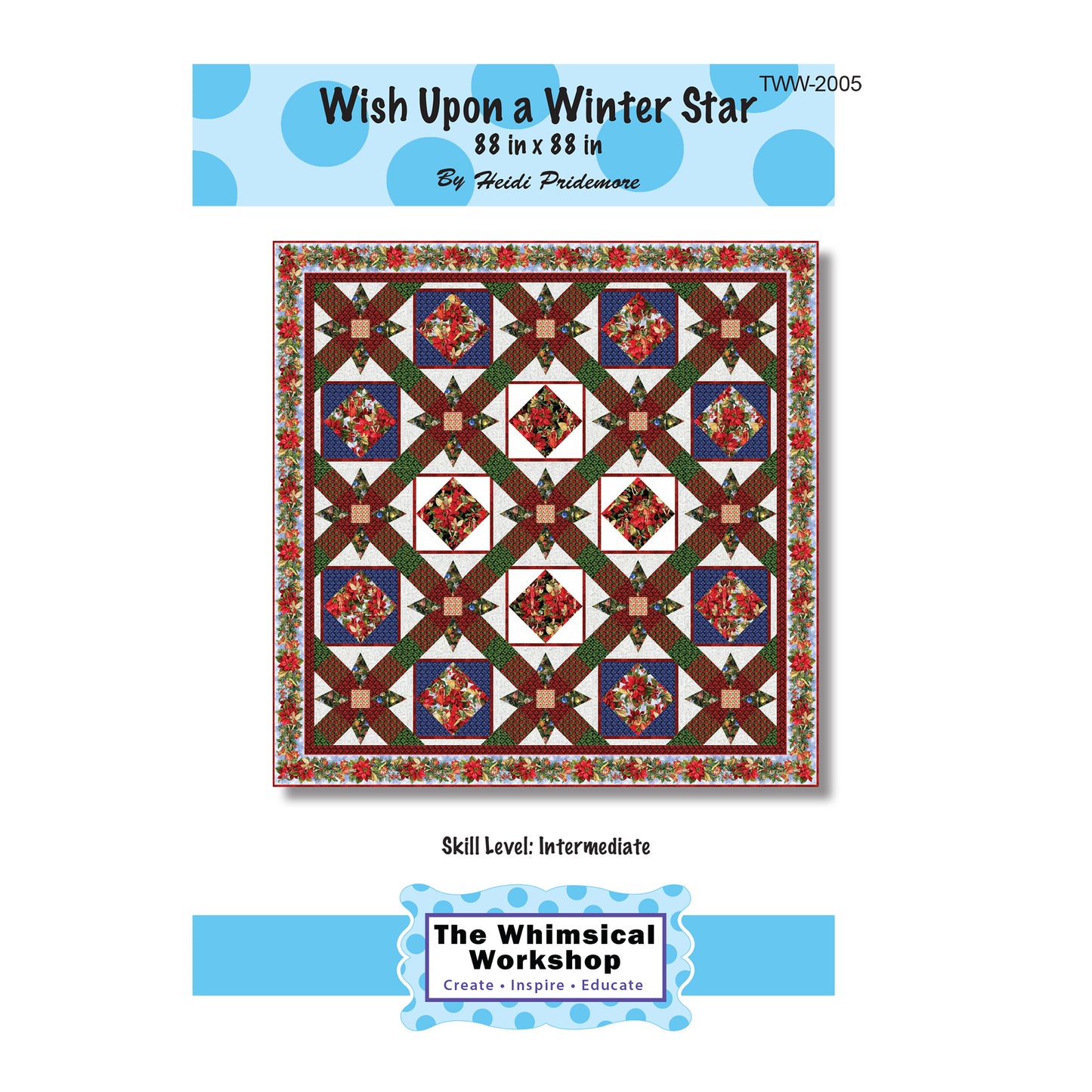 Cover image of pattern for Wish Upon a Winter Star Quilt.