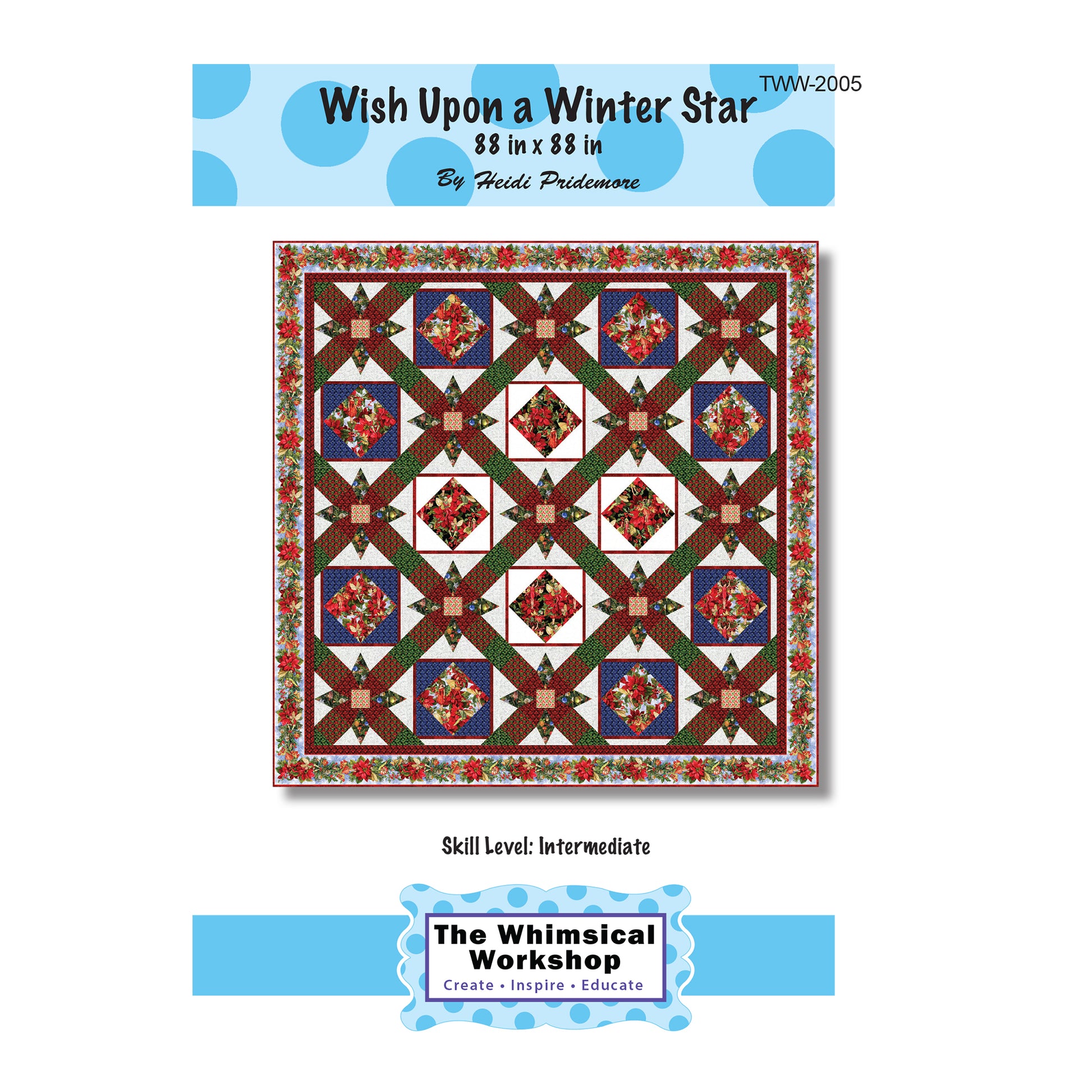 Cover image of pattern for Wish Upon a Winter Star Quilt.