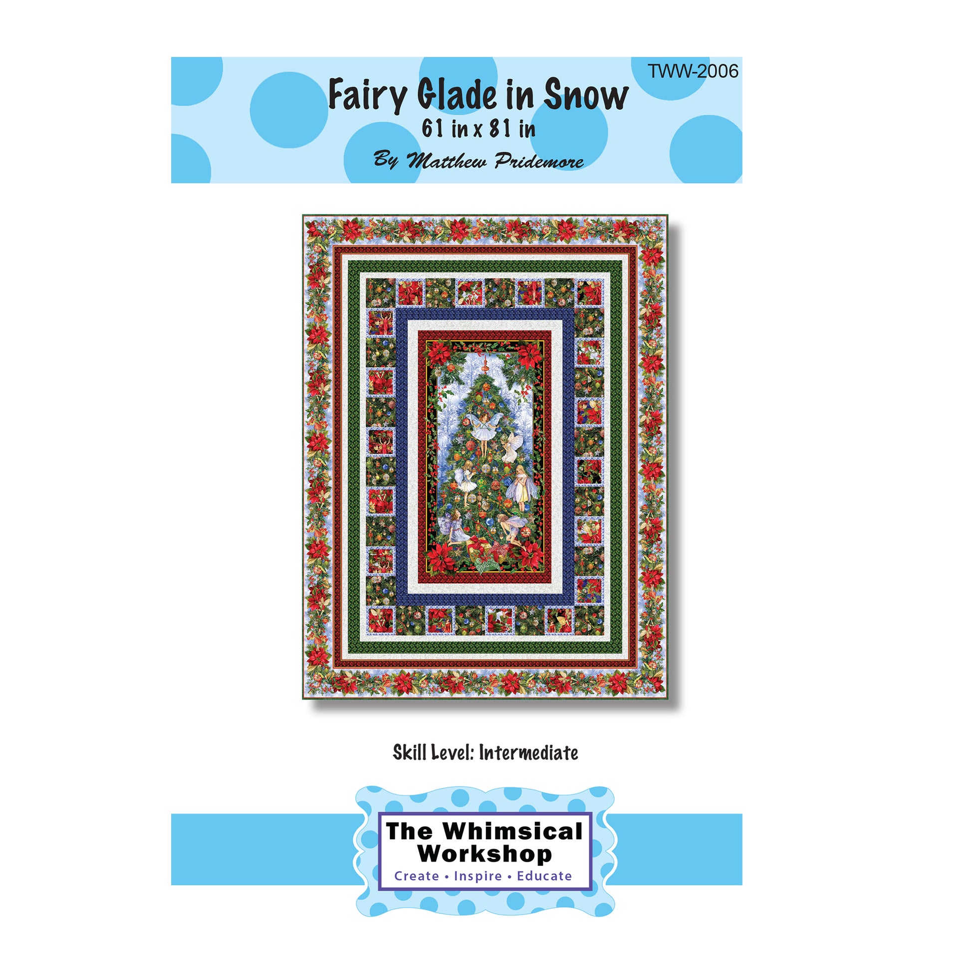 Cover image of pattern for Fairy Glade in Snow quilt.