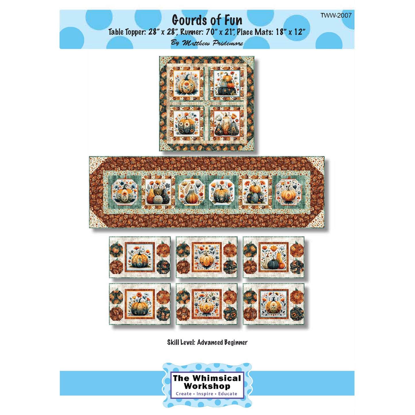 Cover image of pattern for Gourds of Fun table set.