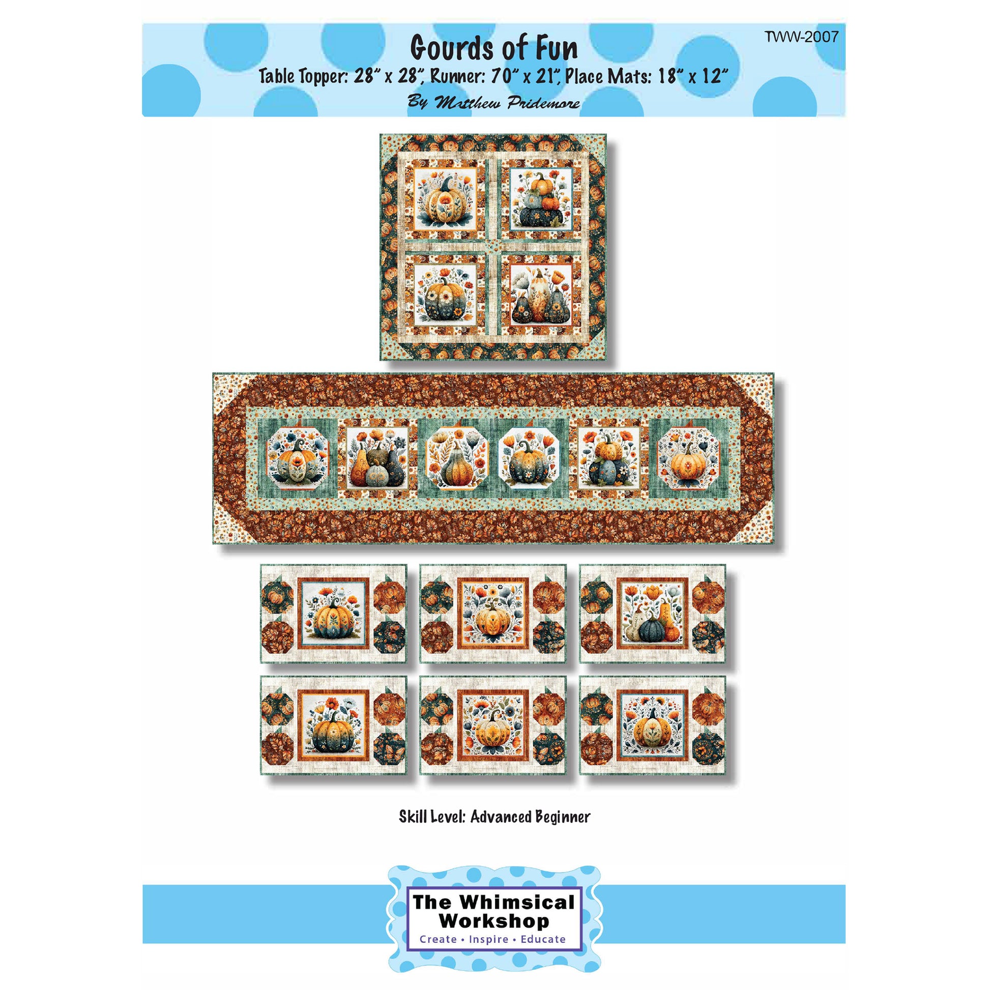 Cover image of pattern for Gourds of Fun table set.