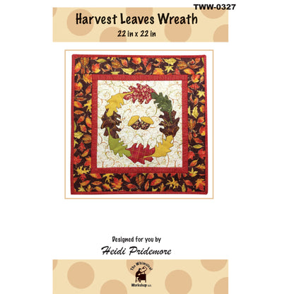 Harvest Leaves Wreath Quilt TWW-0327e - Downloadable Pattern