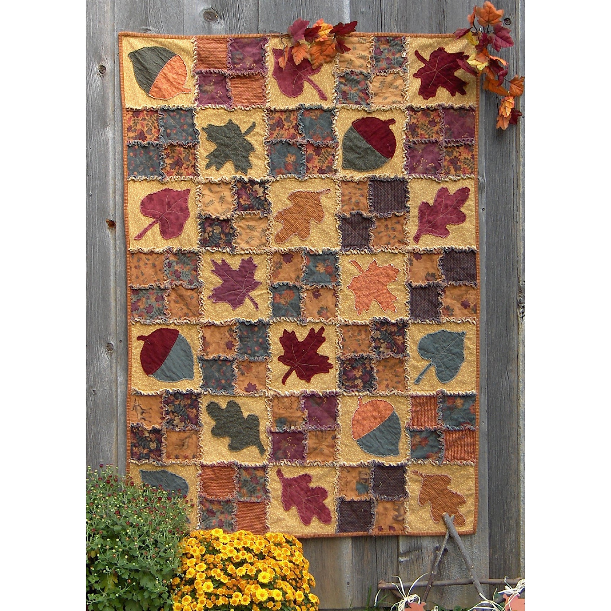 Autumn Rag is a wonderful quilt pattern to snuggle up under when the leaves turn color and the first snow falls.