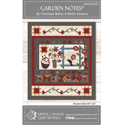 Cover image of pattern for Garden Notes Quilt.