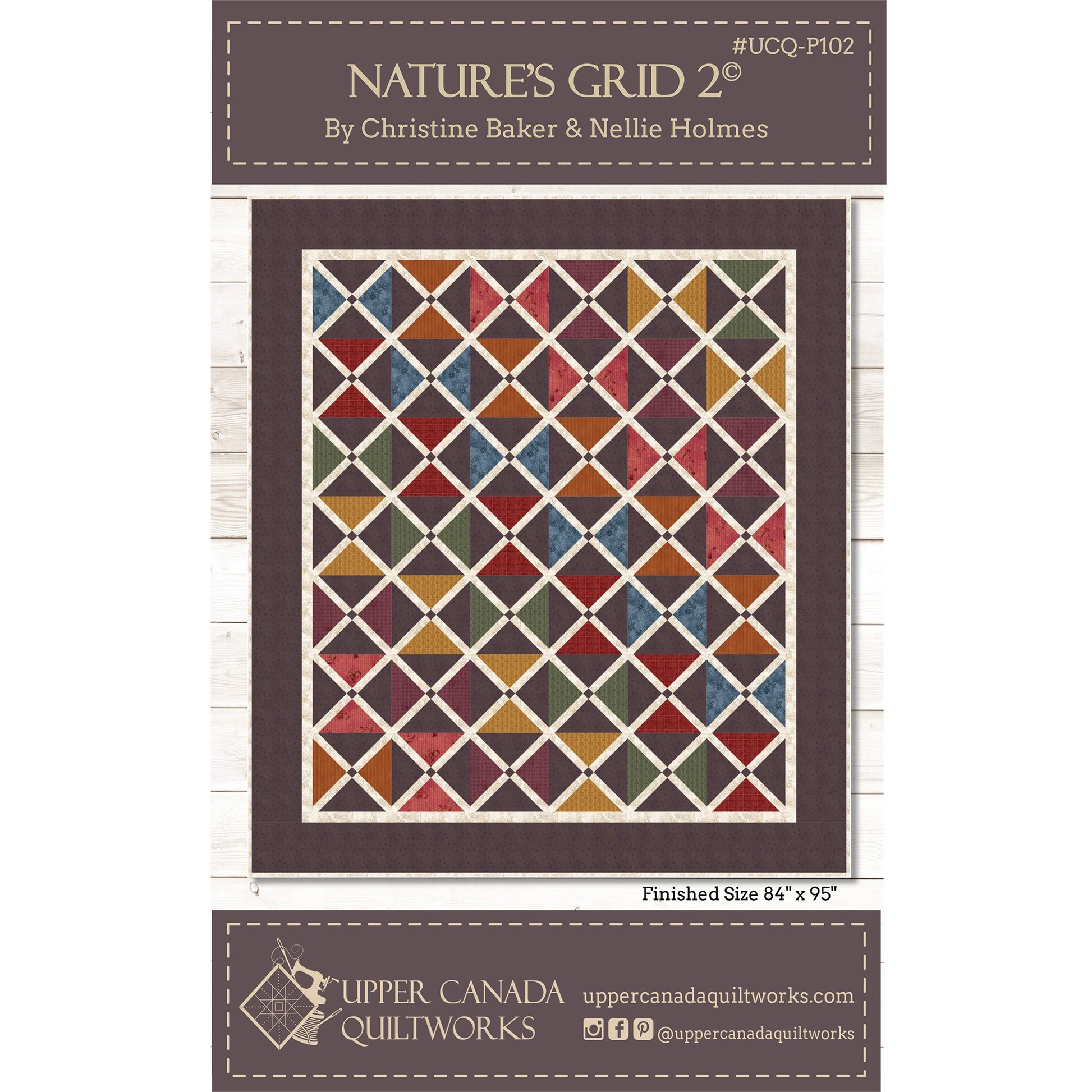 Cover image of pattern for Nature's Grid 2 Quilt.