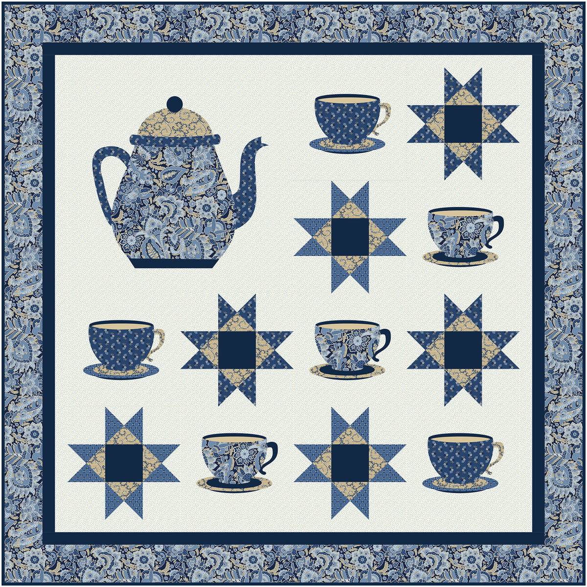 High Tea Quilt Pattern Royal Tea Quilt UCQ-P118e - Downloadable Pattern – QuiltWoman.com