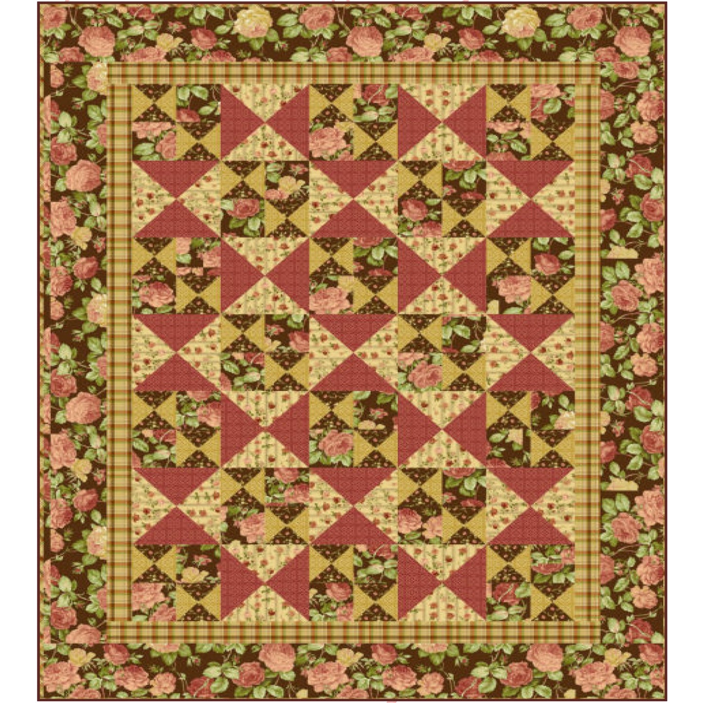 Country Rose Garden Quilt Pattern UCQ-P13 - Paper Pattern