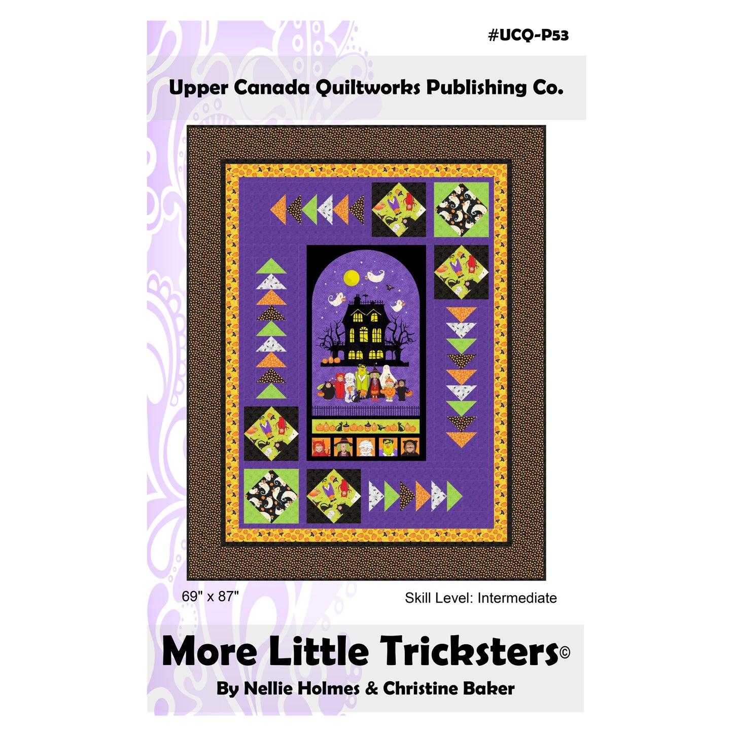 Quilt pattern book cover titled 'More Little Tricksters' by Upper Canada Quiltworks Publishing Co.