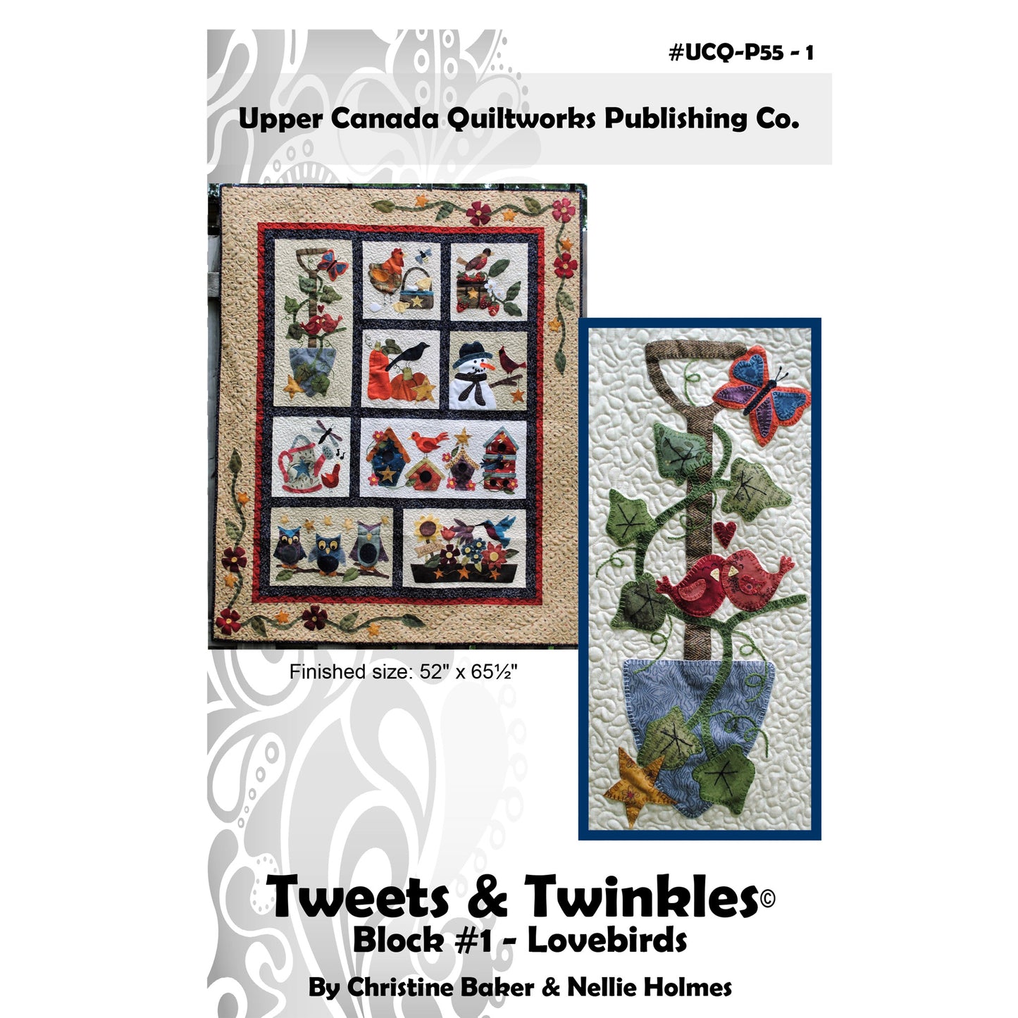 Tweets & Twinkles BOM - Block 1 Lovebirds UCQ-P551e - Downloadable Pattern