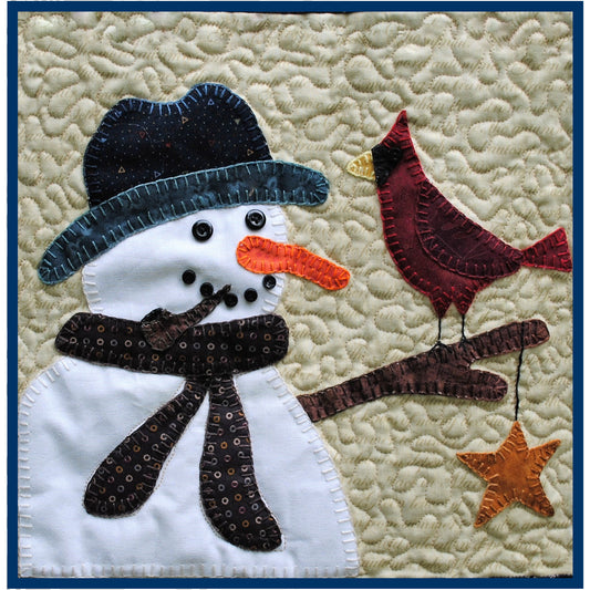 Tweets & Twinkles BOM - Block 5 Cardinal & Snowman Quilt Pattern UCQ-P555 - Paper Pattern