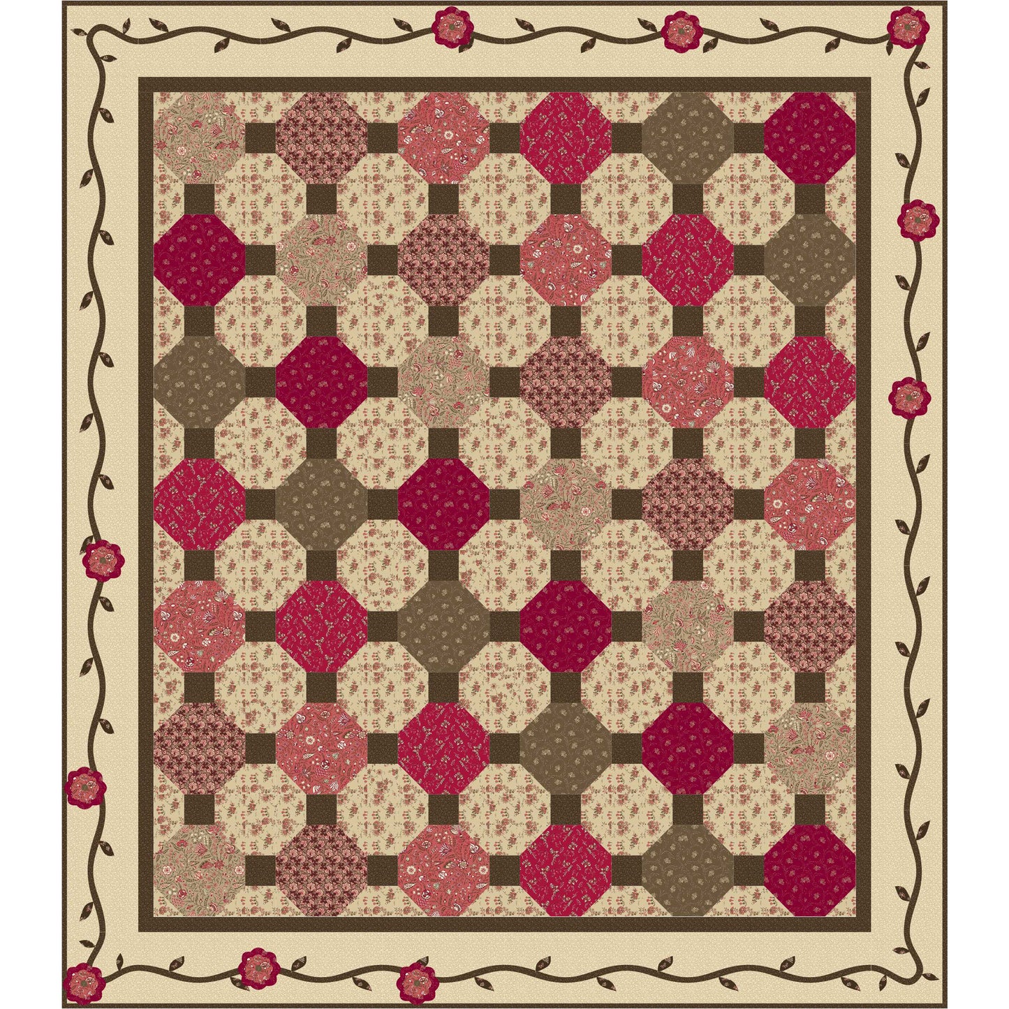 Aunt Emma's Parlour Quilt Pattern UCQ-P72 - Paper Pattern