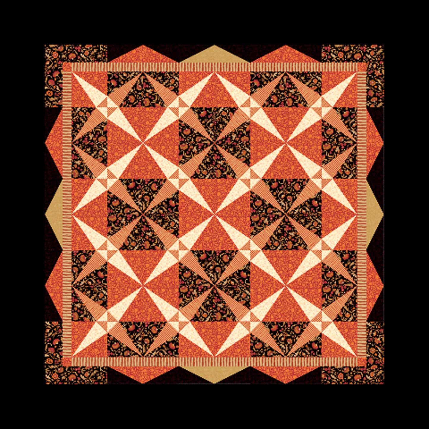 Image of the Twinkling Star quilt.