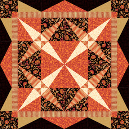 Image of the smaller version of the Twinkling Star quilt.