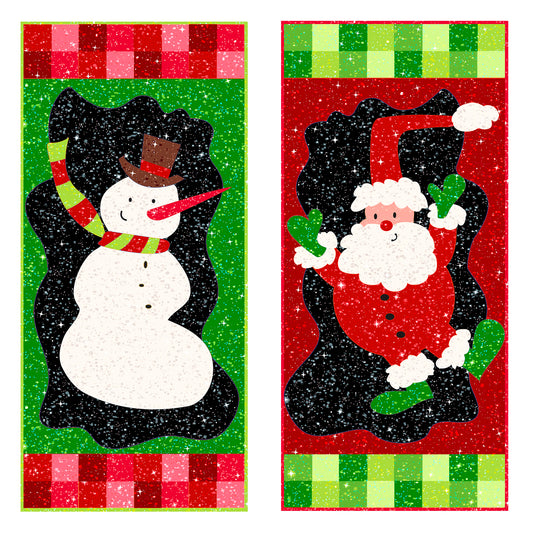 Image of A Twinkling X'mas Pair Wall Hangings.