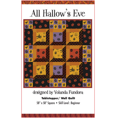 Image of the All Hallow's Eve quilt pattern cover.