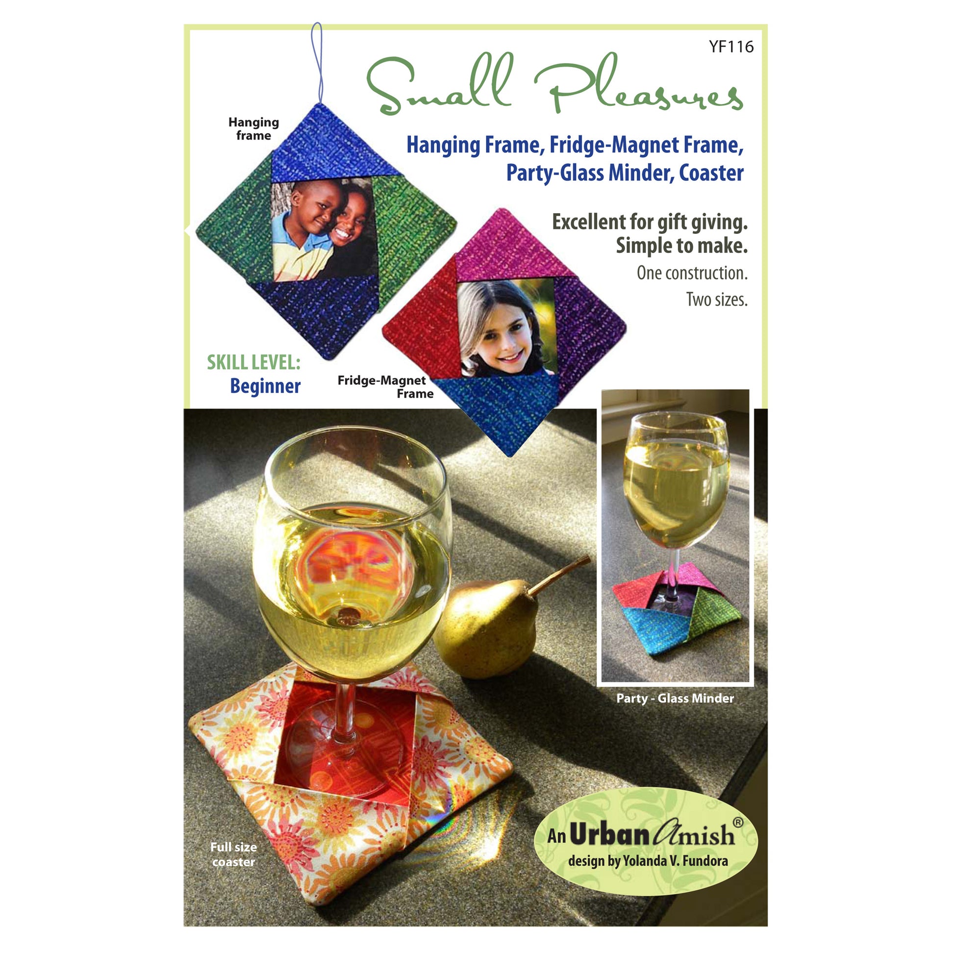 Image of the Small Pleasures Frame and Coaster pattern cover.