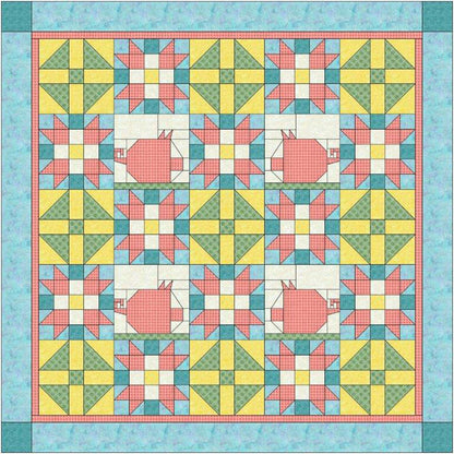 When Pigs Fly Quilt BL2-119e - Downloadable Pattern