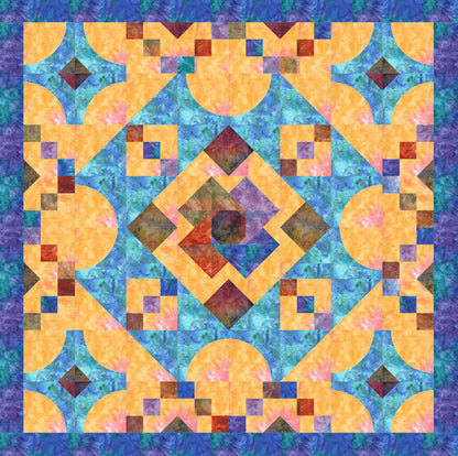 Queen's Courtyard Quilt BS2-266e - Downloadable Pattern