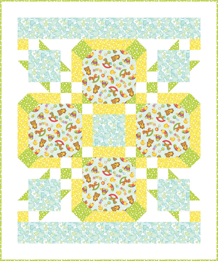 Reversible Baby Quilt Pattern BS2-462w  - Wholesale Product