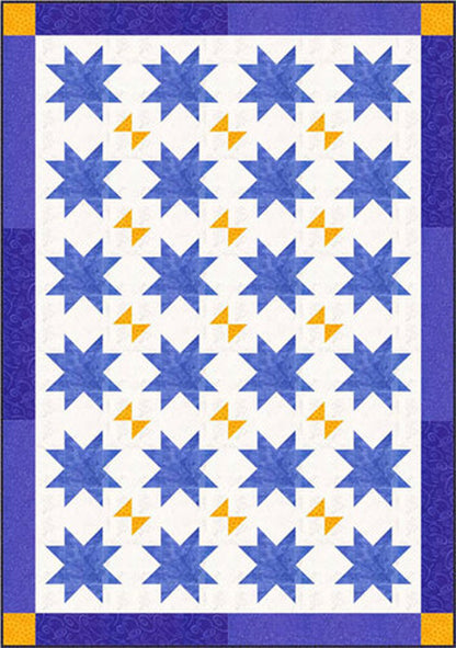 Floating Stars with Butterflies Quilt CJC-46681e - Downloadable Pattern