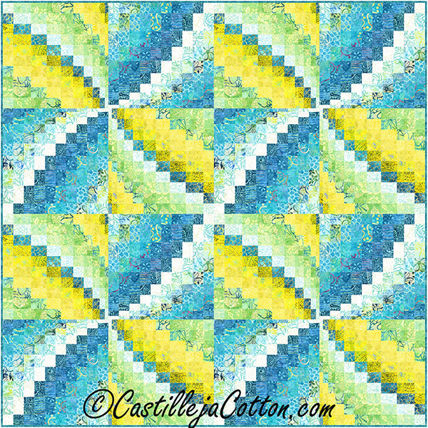 Bargello Pinwheel Splash Quilt Pattern CJC-48677 - Paper Pattern