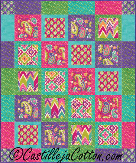 Border Squares Quilt Pattern CJC-48756w  - Wholesale Product