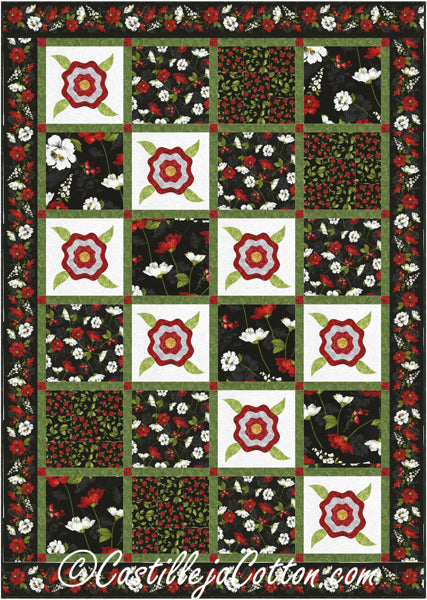 Flowers and Squares Quilt Pattern CJC-51551w  - Wholesale Product