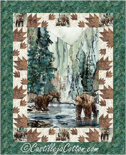 Bears Fishing Quilt Pattern CJC-51764 - Paper Pattern