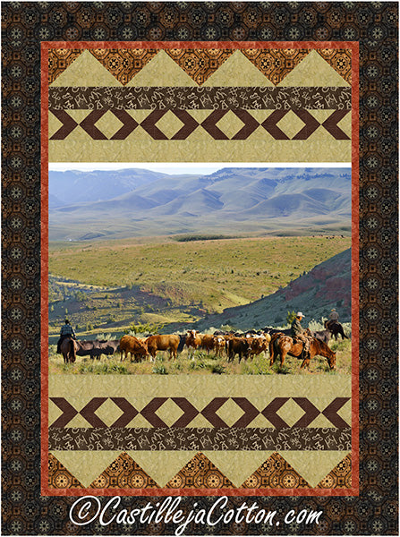 Cattle Round Up Quilt CJC-52712e - Downloadable Pattern