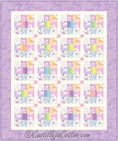 Baby Unicorn Quilt Pattern CJC-55481w  - Wholesale Product