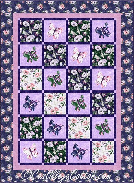 Butterflies and Roses Quilt Pattern CJC-56101w  - Wholesale Product