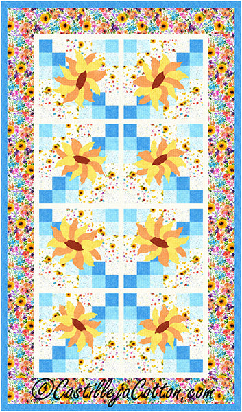 Sunlight Sunflowers Quilt Pattern CJC-57051 - Paper Pattern