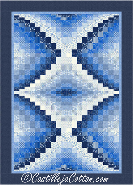 Blue Center Diamond Quilt CJC-58042e - Downloadable Pattern