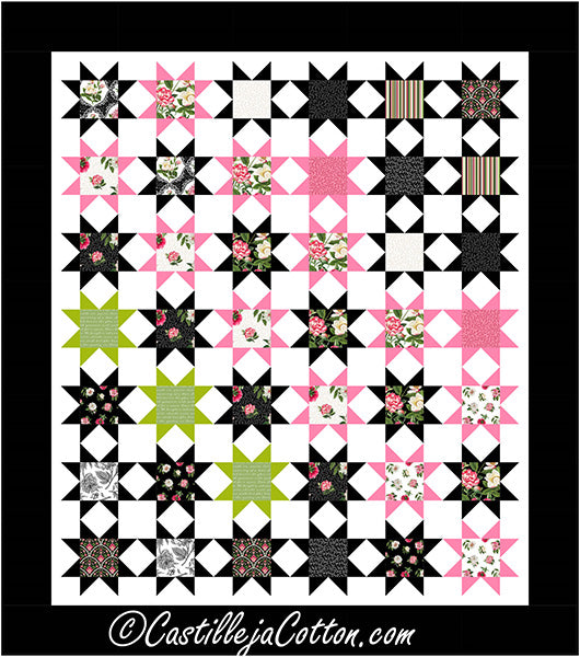 Bloom Nickel Stars Quilt CJC-58181e - Downloadable Pattern