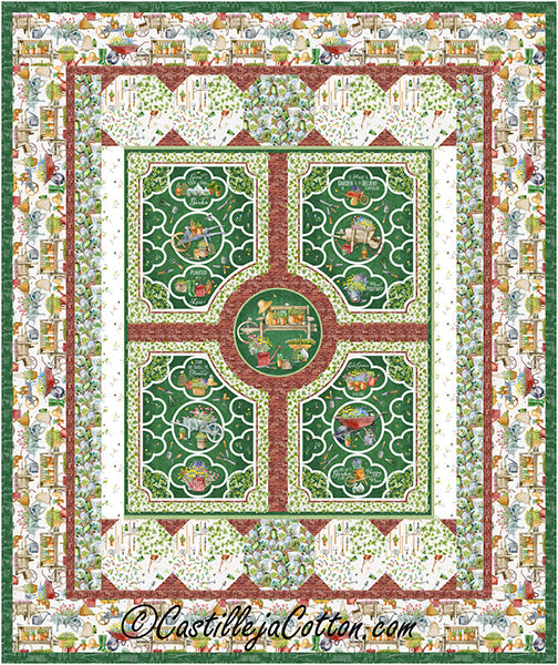 Gardening Tools Quilt Pattern CJC-58221 - Paper Pattern