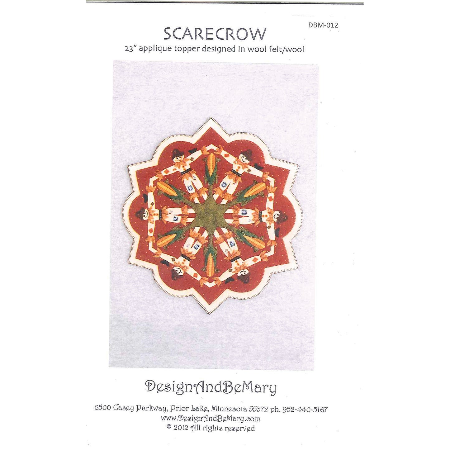 Scarecrow Table Topper Pattern DBM-012 - Paper Pattern