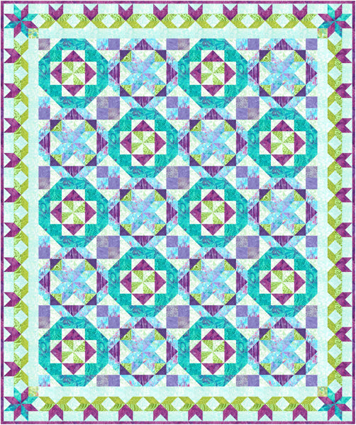 Purple Paradise Quilt Pattern FHD-320 - Paper Pattern