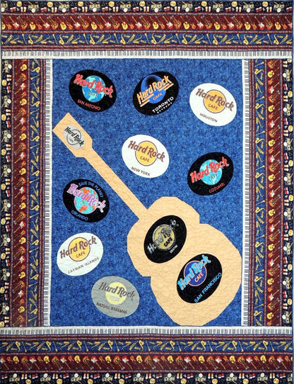 Rockin' Guitar T-Shirt Quilt NDD-142e - Downloadable Pattern