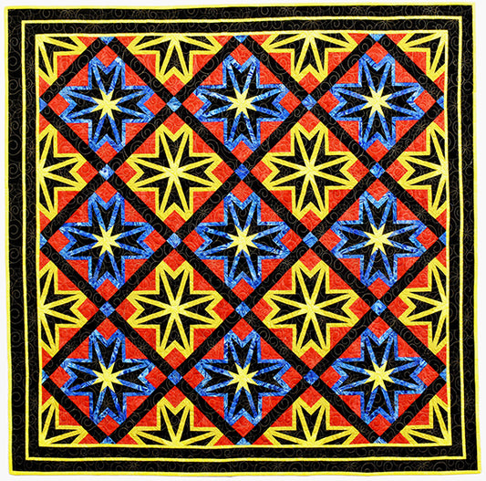 Criss Cross Stars Quilt NMD-112e - Downloadable Pattern