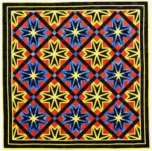 Criss Cross Stars Quilt Pattern NMD-112 - Paper Pattern