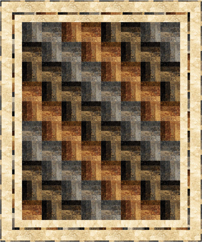 Strip-Easy Rail Fence Quilt PC-187e - Downloadable Pattern